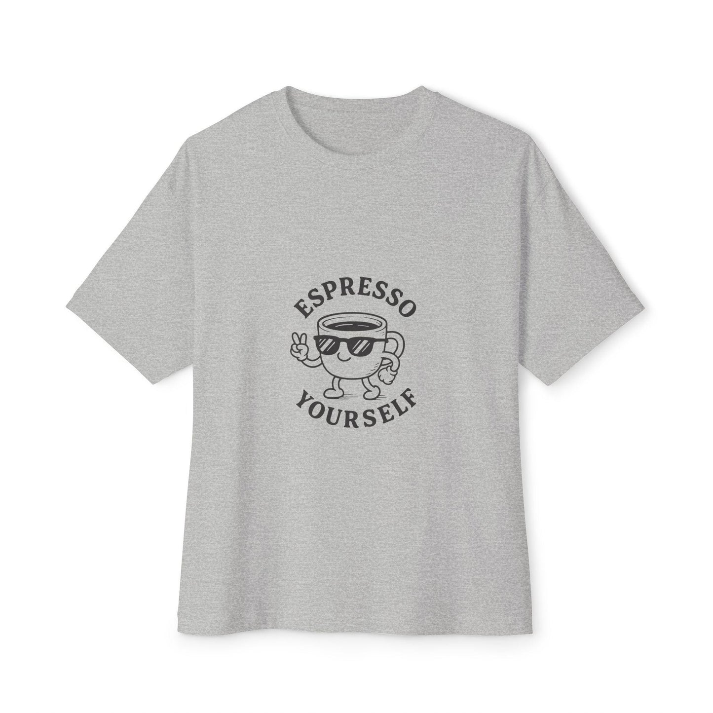 Espresso Yourself Oversized Tee | Funny Coffee Shirt | Unisex Boxy Tee | Gift for Coffee Lovers | Casual Fashion | Comfy Everyday Wear