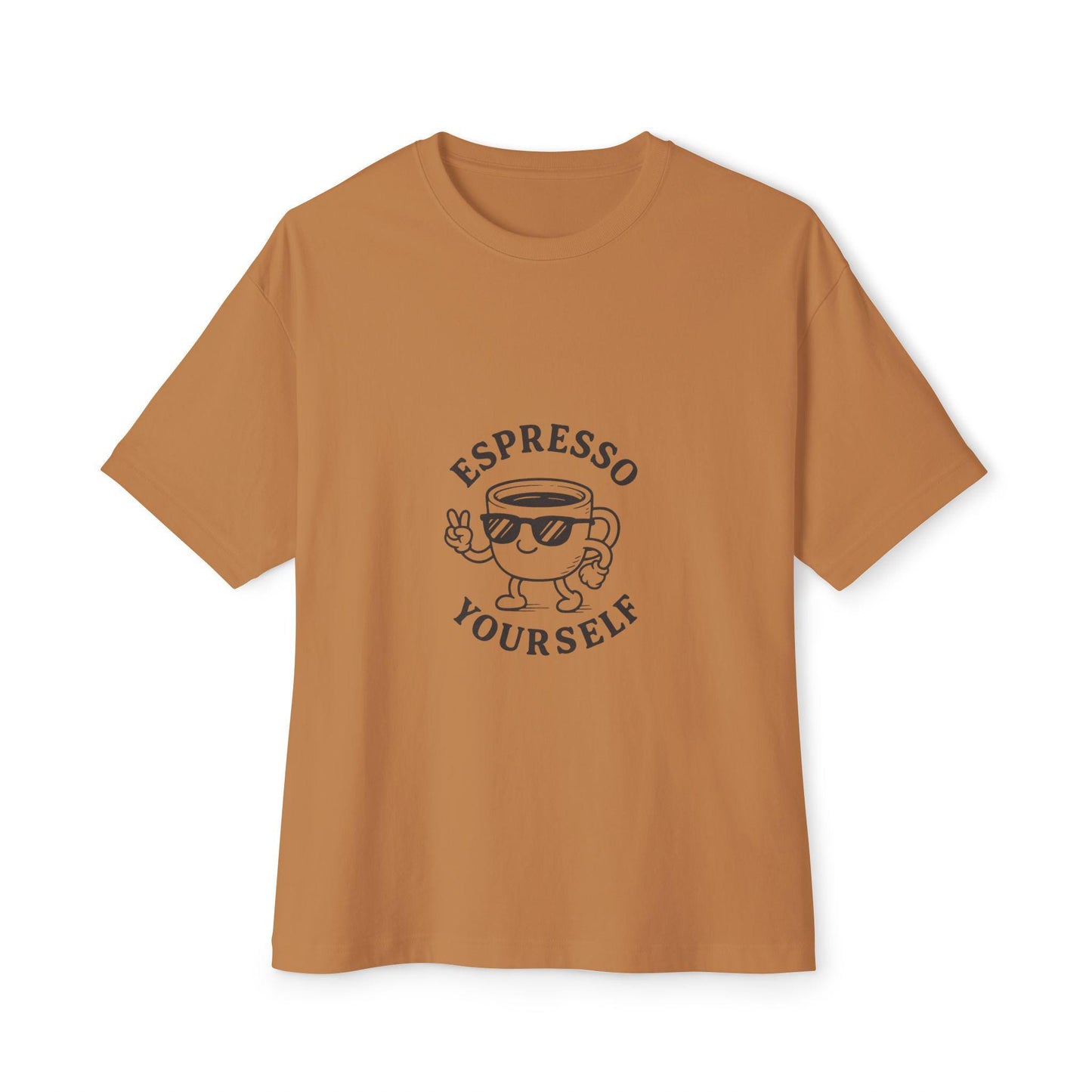 Espresso Yourself Oversized Tee | Funny Coffee Shirt | Unisex Boxy Tee | Gift for Coffee Lovers | Casual Fashion | Comfy Everyday Wear