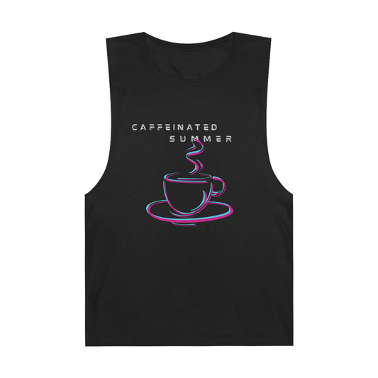 Caffeinated Summer Unisex Tank Top, Coffee Lover Gift, Summer Vibes Apparel, Festival Fashion, Outdoor Events