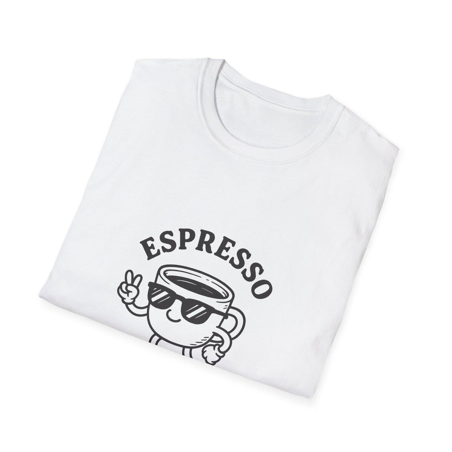 Espresso Yourself Unisex Softstyle T-Shirt, Coffee Lover Tee, Funny Cafe Shirt, Gift for Baristas, Quirky Graphic T-Shirt
