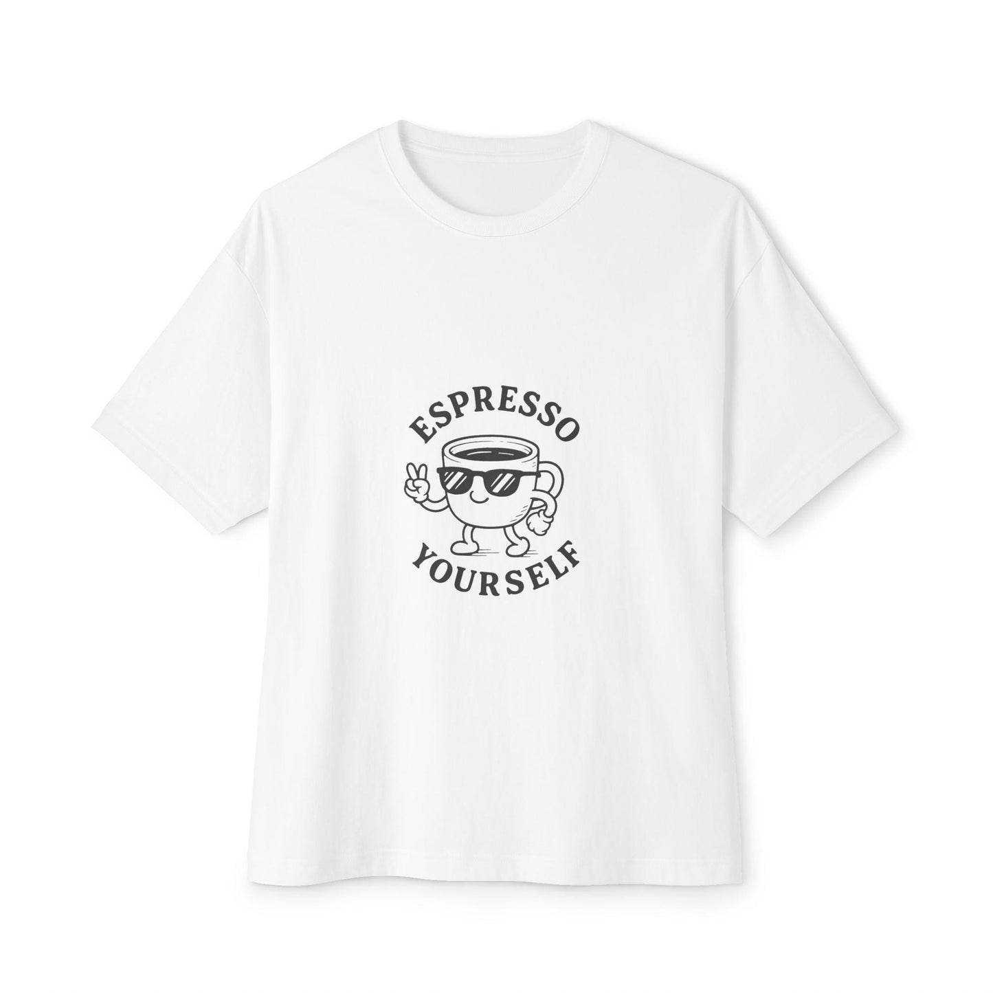 Espresso Yourself Oversized Tee | Funny Coffee Shirt | Unisex Boxy Tee | Gift for Coffee Lovers | Casual Fashion | Comfy Everyday Wear