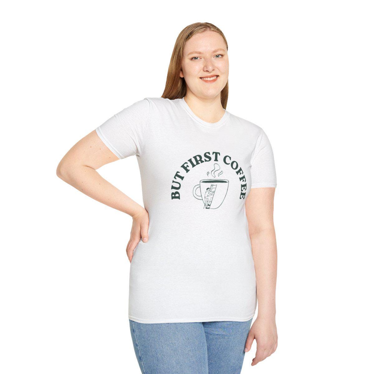 But First Coffee T-shirt | Coffee Lover Gift | Unisex Men & Women Graphic Tee