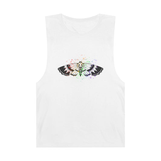 Unisex Moth Graphic Tank Top, Boho Summer Wear, Eco-Conscious Apparel, Festival Clothing, Perfect Gift for Nature Lovers