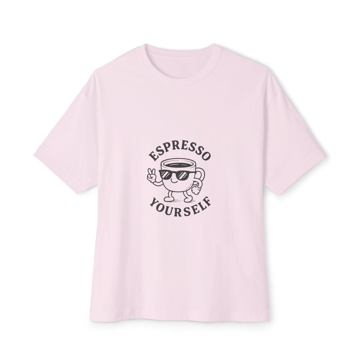 Espresso Yourself Oversized Tee | Funny Coffee Shirt | Unisex Boxy Tee | Gift for Coffee Lovers | Casual Fashion | Comfy Everyday Wear