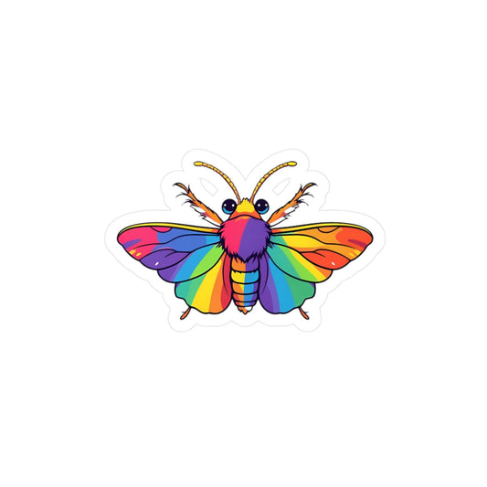 Rainbow Butterfly Kiss-Cut Vinyl Decals, Colorful Wall Art Stickers, Boho Decor, Gift for Nature Lovers, Eco-Friendly Decor