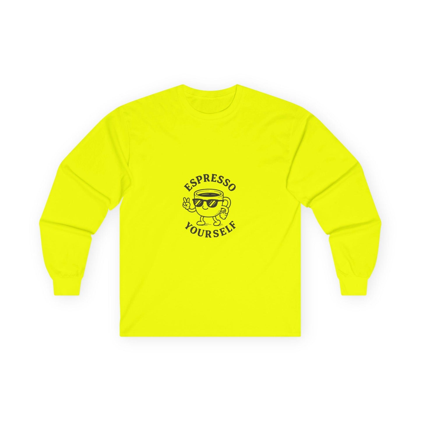 Espresso Yourself Long Sleeve Tee - Funny Coffee Shirt for Coffee Lovers, Gift for Baristas, Casual Wear, Unisex Apparel
