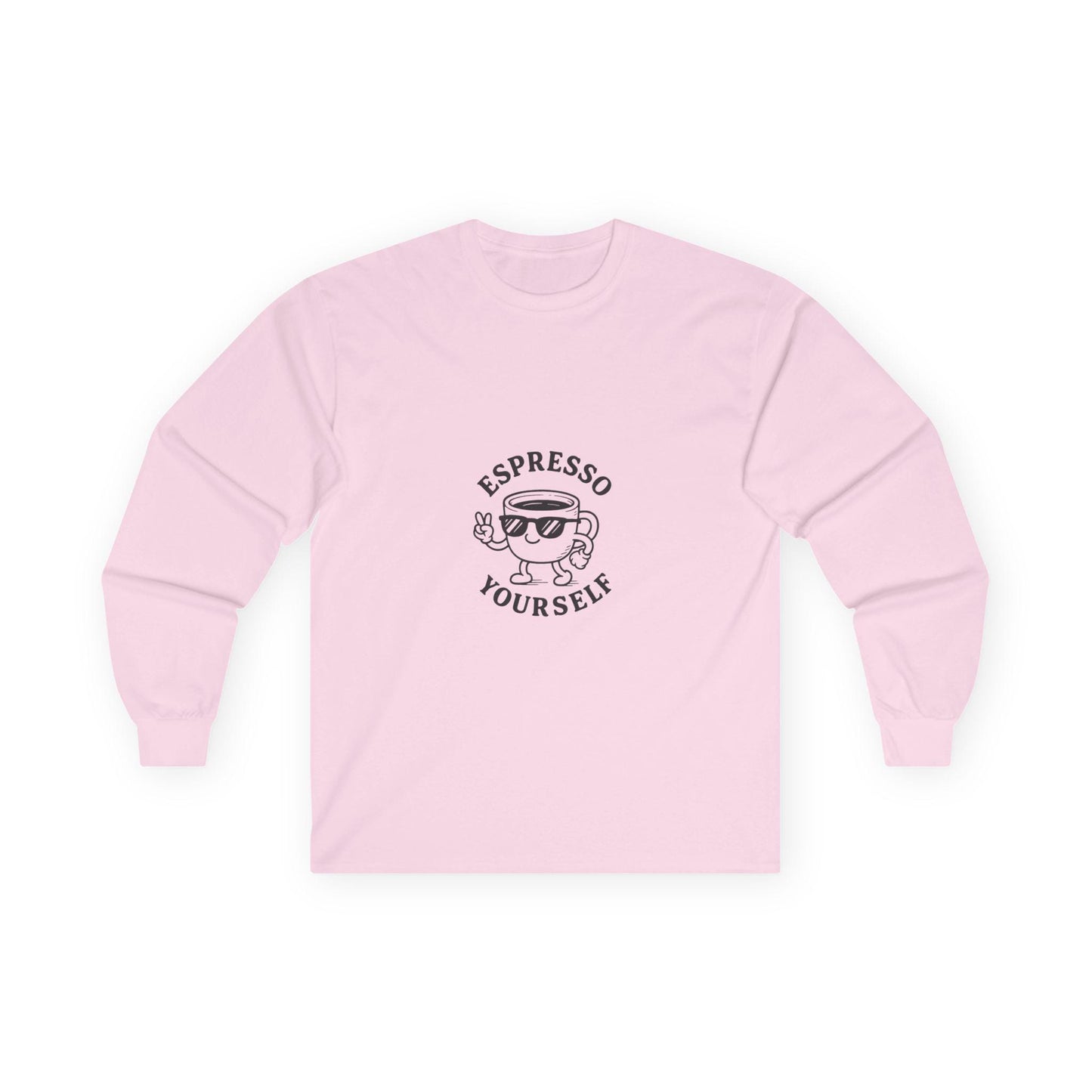Espresso Yourself Long Sleeve Tee - Funny Coffee Shirt for Coffee Lovers, Gift for Baristas, Casual Wear, Unisex Apparel