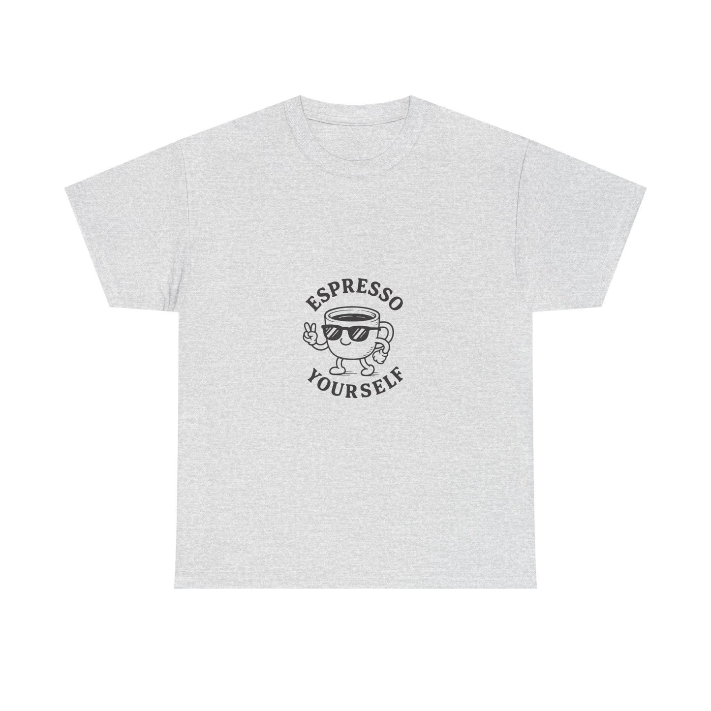 Espresso Yourself Graphic Tee, Retro Coffee Shirt, Funny Gift for Baristas, Cute Casual Wear, Unisex Cotton T-Shirt