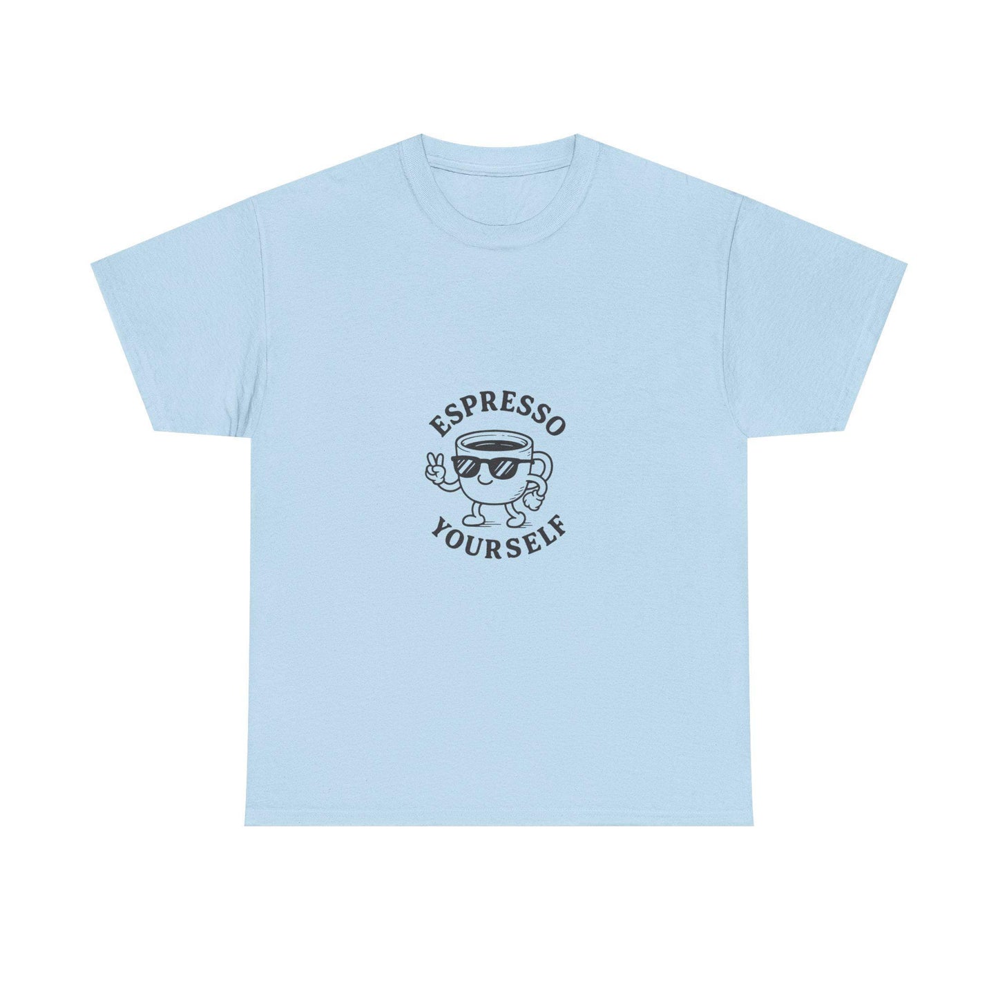 Espresso Yourself Graphic Tee, Retro Coffee Shirt, Funny Gift for Baristas, Cute Casual Wear, Unisex Cotton T-Shirt